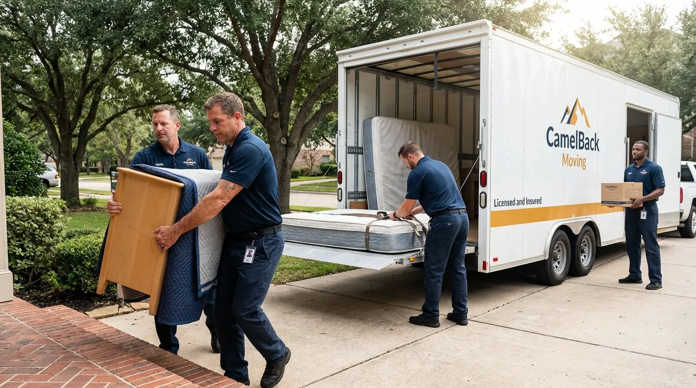 Crew loading residential truck for cross-state move from Turners Falls, MA